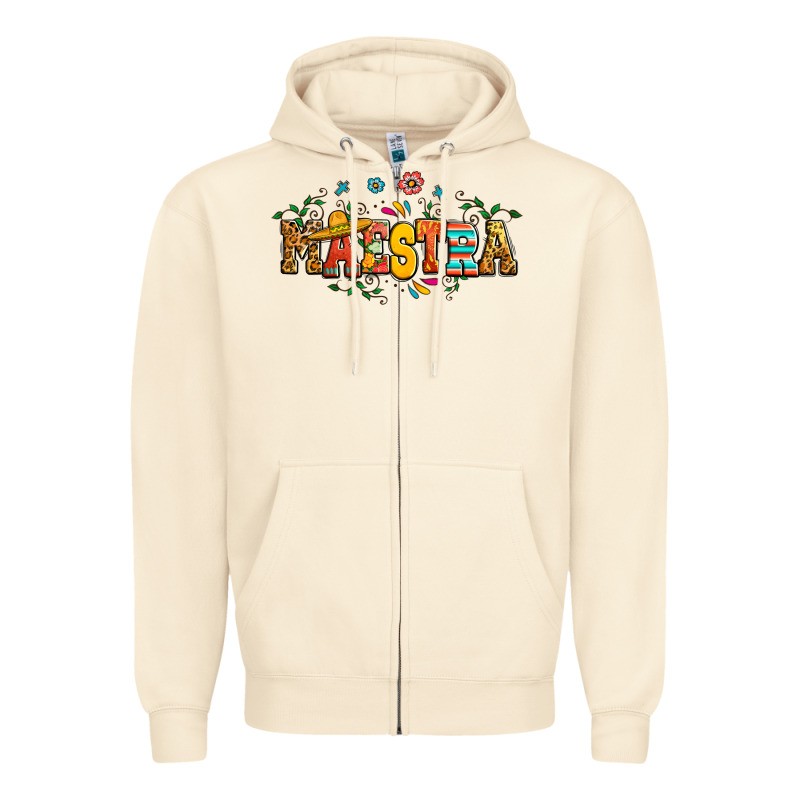 Spanish Maestra Teacher Zipper Hoodie by RanaPortraitStore | Teevron