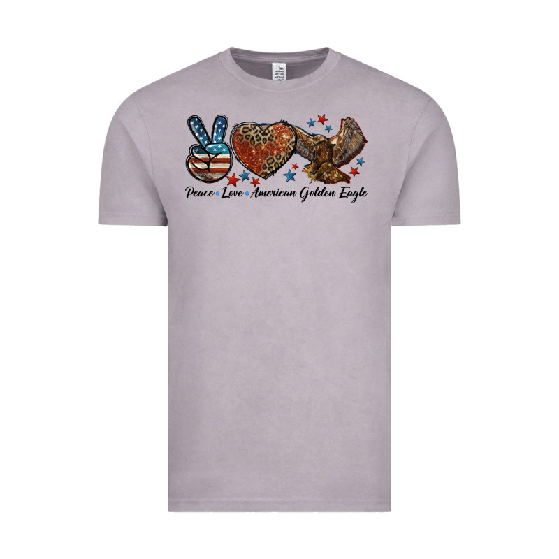Western Peace Love American Golden Eagle Vintage Tee by LillyAllenDesigns | Teevron