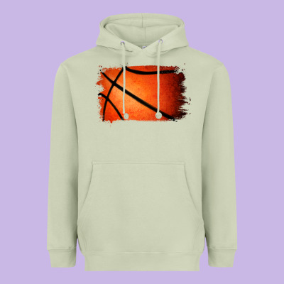 Basketball Brushstroke Heavyweight Hoodie Designed By Jasminsmagicworld
