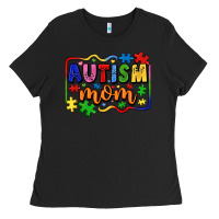 Black autism mom Ladies Tee - LillyAllenDesigns