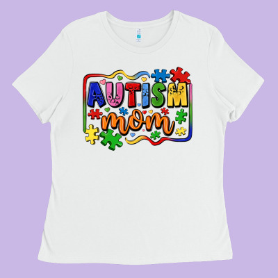 Autism Mom Ladies Tee Designed By Lillyallendesigns