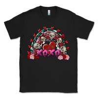 Black Skull Xoxo rainbow Valentine's Day Classic Tee - FaDigitalArtStudio