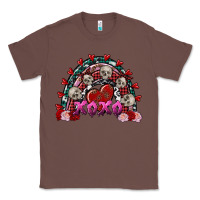 Chestnut Skull Xoxo rainbow Valentine's Day Classic Tee - FaDigitalArtStudio
