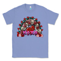 Colony Blue Skull Xoxo rainbow Valentine's Day Classic Tee - FaDigitalArtStudio