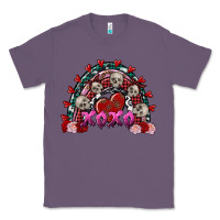 Lavender Skull Xoxo rainbow Valentine's Day Classic Tee - FaDigitalArtStudio