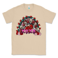 Mushroom Skull Xoxo rainbow Valentine's Day Classic Tee - FaDigitalArtStudio