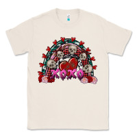 Natural Skull Xoxo rainbow Valentine's Day Classic Tee - FaDigitalArtStudio