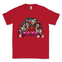 Red Skull Xoxo rainbow Valentine's Day Classic Tee - FaDigitalArtStudio