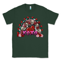 Sports Green Skull Xoxo rainbow Valentine's Day Classic Tee - FaDigitalArtStudio