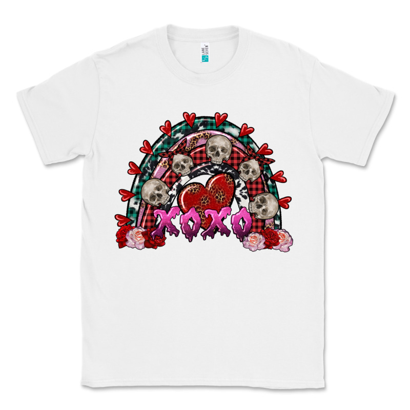Skull Xoxo Rainbow Valentine's Day Classic Tee by FaDigitalArtStudio | Teevron