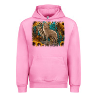 Fuchsia Pink Western Wolves Urban Hoodie - Jasminsmagicworld