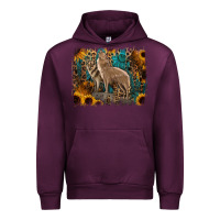 Mauve Wine Western Wolves Urban Hoodie - Jasminsmagicworld