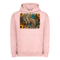 Pigment Salmon Western Wolves Urban Hoodie - Jasminsmagicworld