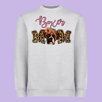 Boxer Mom Heavyweight Sweatshirt Designed By Jasminsmagicworld