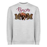 Heather Grey Boxer Mom Heavyweight Sweatshirt - Jasminsmagicworld