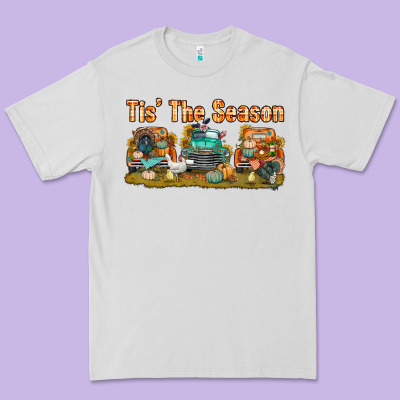 Thanksgiving Tis' The Season With Trucks Bbs Premium Tee Designed By Bundleandbundleshop