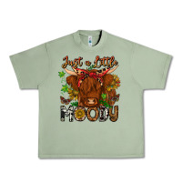 Oil Green Just a Little Moody Urban Heavy Tee - CowhideDigitalArt