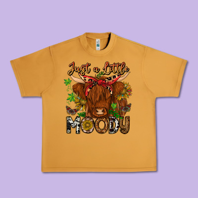 Just A Little Moody Urban Heavy Tee Designed By Cowhidedigitalart