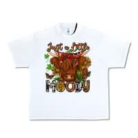 White Just a Little Moody Urban Heavy Tee - CowhideDigitalArt