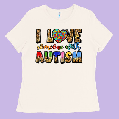 I Love Someone With Autism Ladies Tee Designed By Lillyallendesigns
