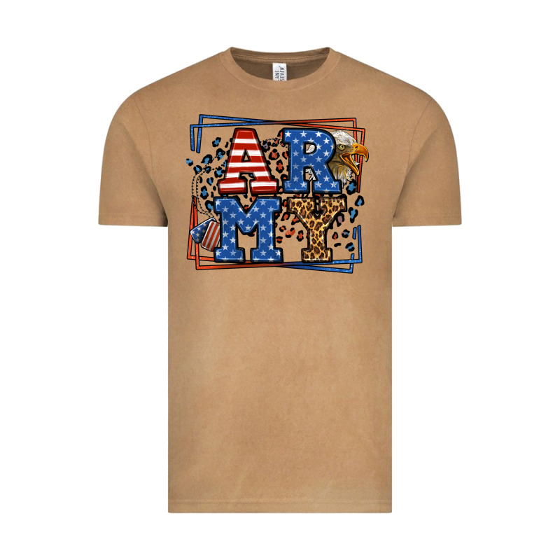 Army Veteran Leopard Frame 4th Of July Vintage Tee by LillyAllenDesigns | Teevron