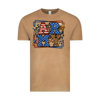 Vintage Camel Army Veteran leopard frame 4th of July Vintage Tee - LillyAllenDesigns