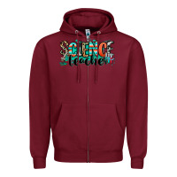 Burgundy science teacher Zipper Hoodie - RanaPortraitStore
