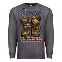 Charcoal Heather proud veteran camo shoes Premium Sweatshirt - Jasminsmagicworld