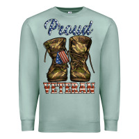 Proud Veteran Camo Shoes Premium Sweatshirt | Teevron