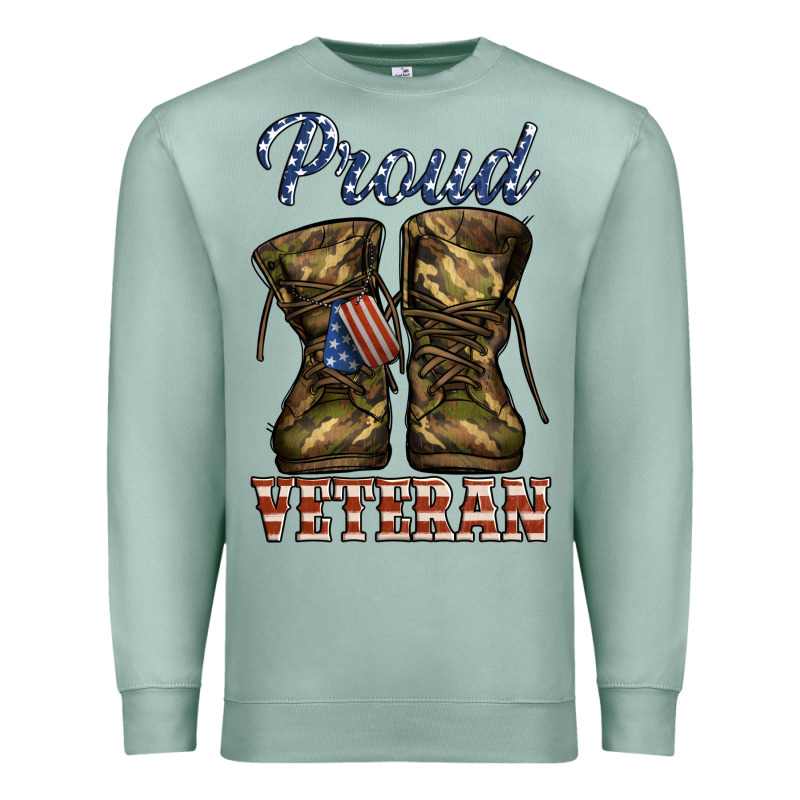 Proud Veteran Camo Shoes Premium Sweatshirt by Jasminsmagicworld | Teevron