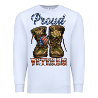 White proud veteran camo shoes Premium Sweatshirt - Jasminsmagicworld