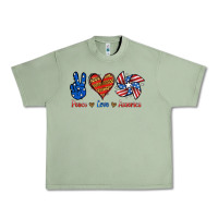 Oil Green Peace Love America Urban Heavy Tee - Jasminsmagicworld
