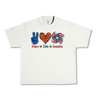 Pistachio Peace Love America Urban Heavy Tee - Jasminsmagicworld