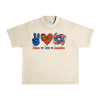 Sandshell Peace Love America Urban Heavy Tee - Jasminsmagicworld