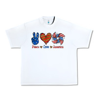 White Peace Love America Urban Heavy Tee - Jasminsmagicworld
