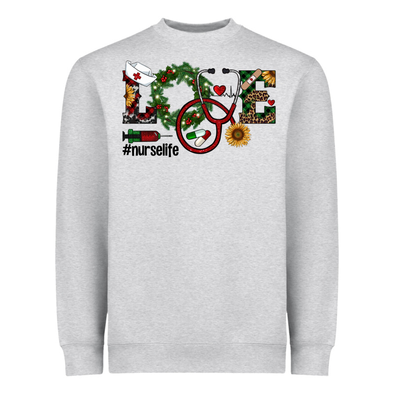 Christmas Love Nurselife Heavyweight Sweatshirt by RanaPortraitStore | Teevron
