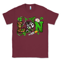 Burgundy St. Patrick's Day LPN Classic Tee - OliviaCreatesArt