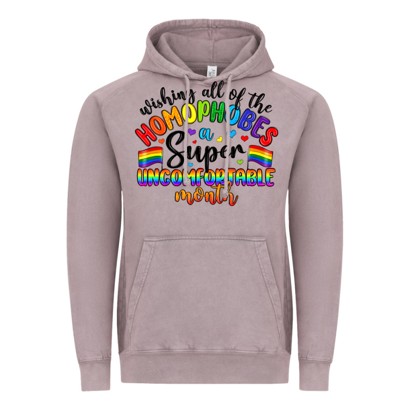 Wishing All Of The Homophobes Uncomfortable Month Vintage Hoodie by Artiststas | Teevron