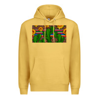 Antique Gold sunflowers and cactus license plate Premium Hoodie - Artiststas