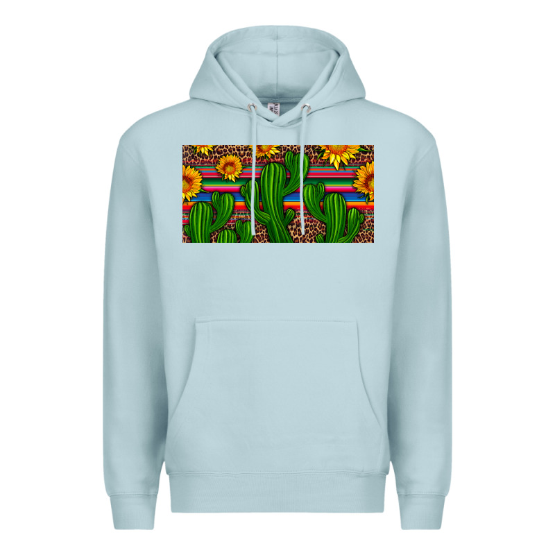 Sunflowers And Cactus License Plate Premium Hoodie by Artiststas | Teevron