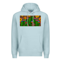 Blue Mist sunflowers and cactus license plate Premium Hoodie - Artiststas