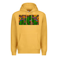 Mustard sunflowers and cactus license plate Premium Hoodie - Artiststas
