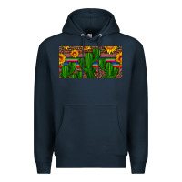 Navy sunflowers and cactus license plate Premium Hoodie - Artiststas