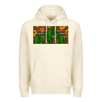 Sandshell sunflowers and cactus license plate Premium Hoodie - Artiststas