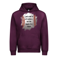 Mauve Wine I Just Want To Eat Nachos and Tell The Umpire He's Blind Urban Hoodie - Jasminsmagicworld