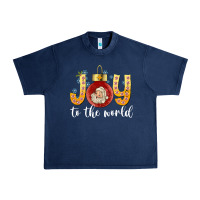 Navy Joy To The World Urban Heavy Tee - CowhideDigitalArt