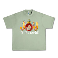 Oil Green Joy To The World Urban Heavy Tee - CowhideDigitalArt
