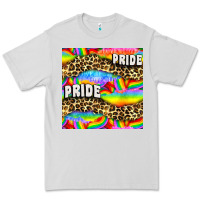 Pride Lgbtq Leopard With Love And Rainbow Seamless Premium Tee | Teevron