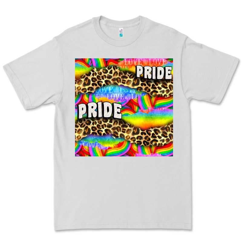 Pride Lgbtq Leopard With Love And Rainbow Seamless Premium Tee by BundleAndBundleShop | Teevron