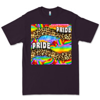 Plum Pride lgbtq leopard with love and rainbow seamless Premium Tee - BundleAndBundleShop